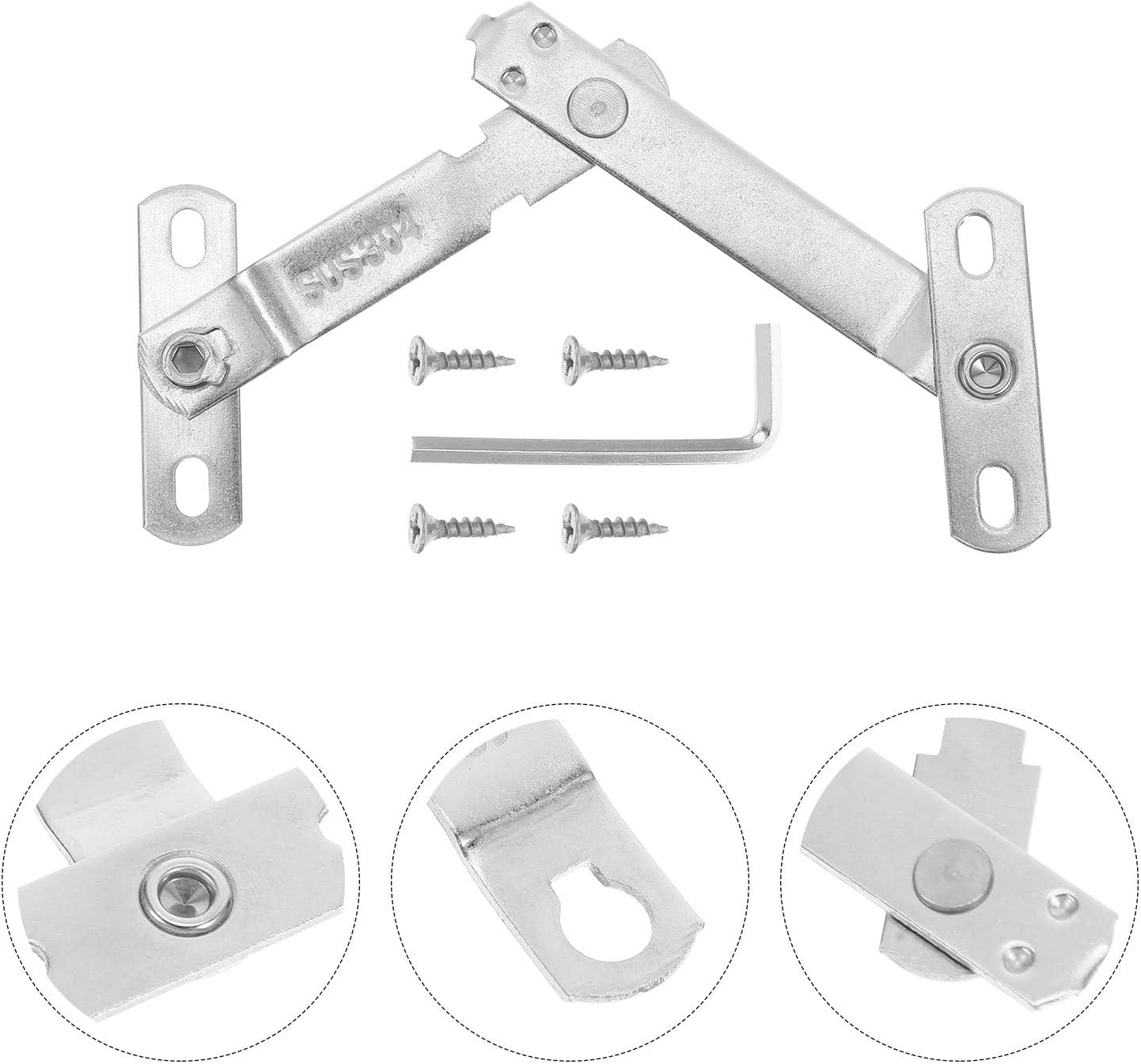Ciieeo Limiter D'ouverture De Fenêtre Et Sécurité Renforcée Garçon Et Filles En Acier Inoxydable Argenté Installation Facile Lot De 4 Sets De Sets Accessoires Pour Maison