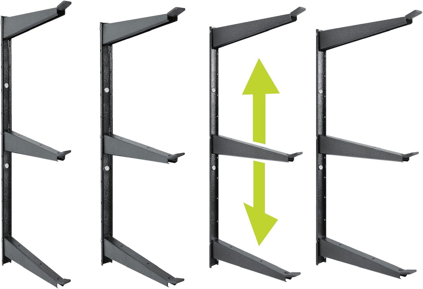Delta Cycle Étagère De Rangement En Bois Robuste Pouvant Supporter Jusqu'à 326,6 Kg – Étagère Large à 3 Niveaux Avec Bras Entièrement Réglables – Solution De Rangement Pour Garage