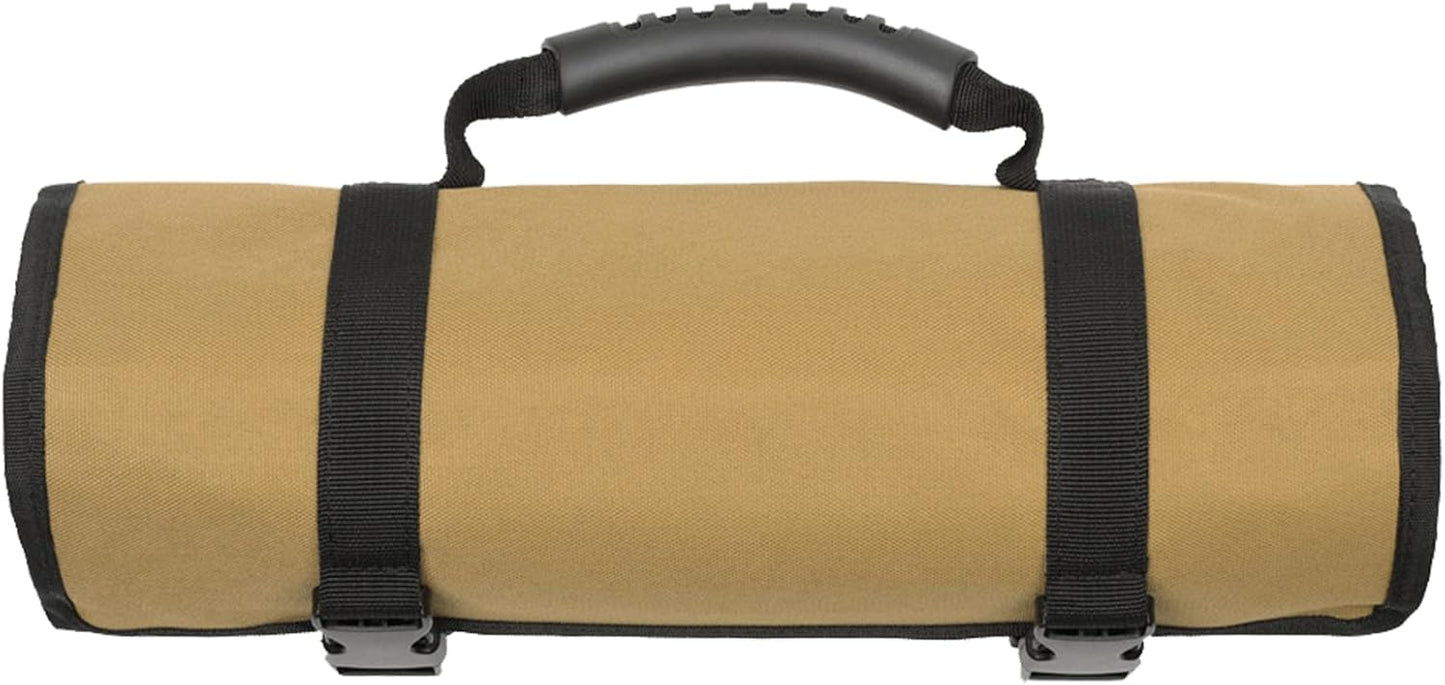 Sac à Outils à Roulettes Avec Poignée, 72 X 36 Cm, Design Imperméable Et Pliable, Matériau Résistant à L'eau Pour Cyclisme, Réparations En Plein Air, Noir Et Marron