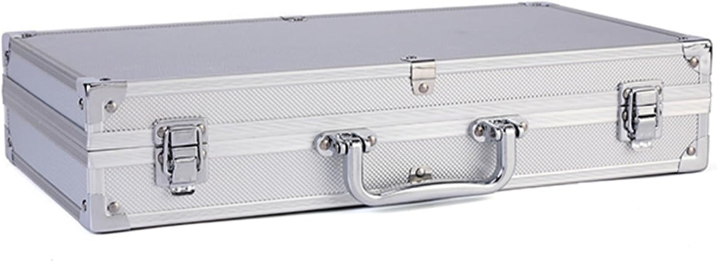 Mallette De Transport Avec éponge En Mousse - 45,7 X 27,9 X 7,6 X 7,6 Cm - Boîte à Outils Verrouillable En Aluminium - Avec Poignée