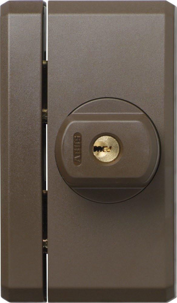 ABUS FTS96 Window Lock With Rotary Button Locking Mechanism, Different Locking - Security Level 10 - 11197 - Brown