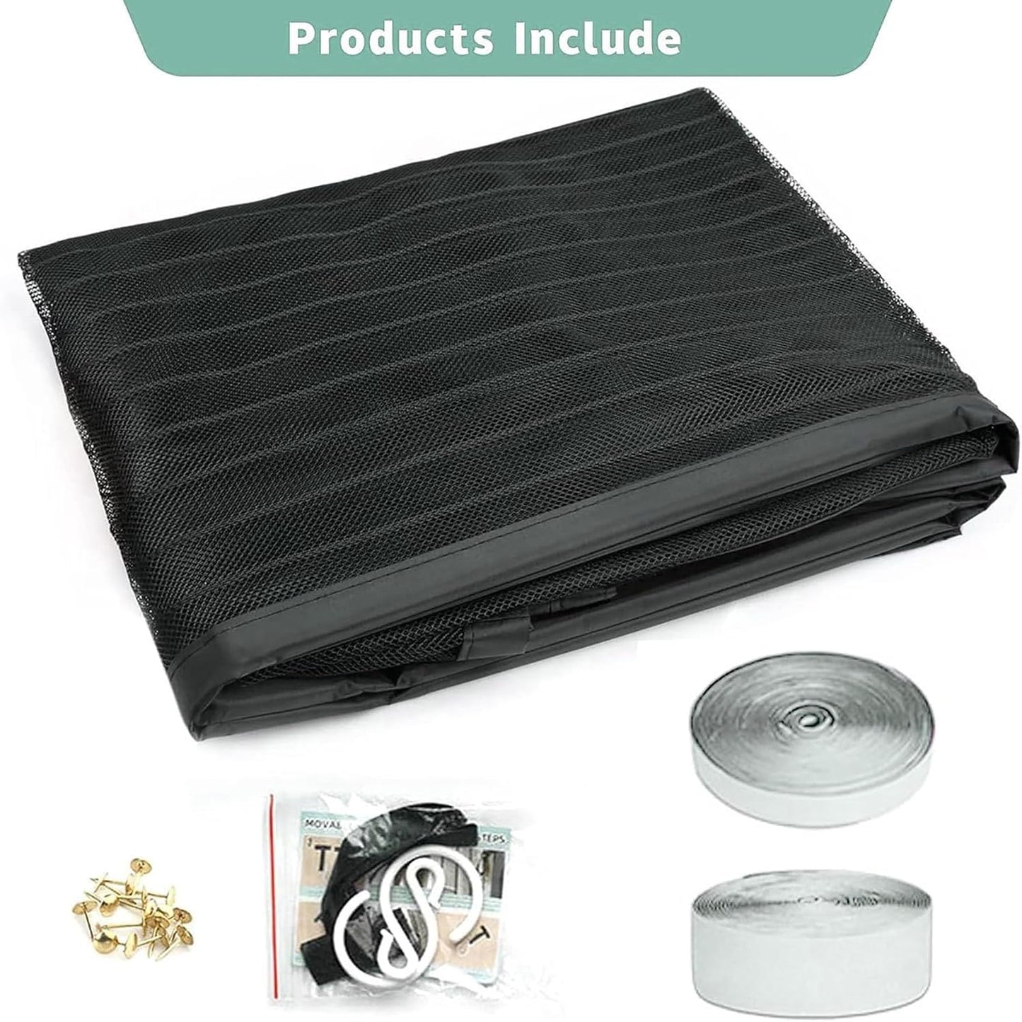 Mosquito Nets For Window 79 X 94 Cm Anti-Mosquito And Anti-Dust Mosquito Net Custom No Drilling Easy To Install For Front Door Interior And Windows, Black