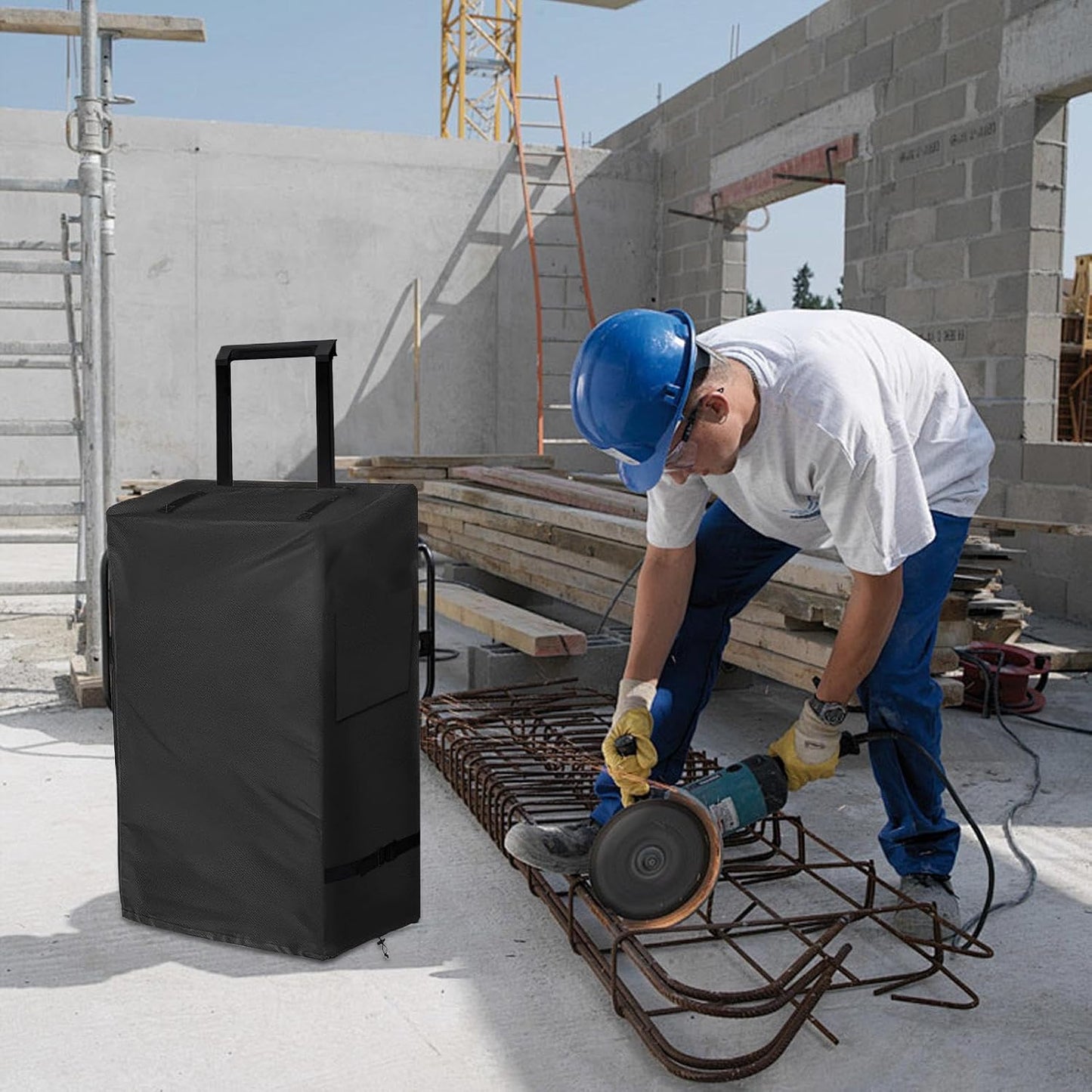 GENERIC Protection De La Boîte à Outils De Roulement, Couverture En Tissu Oxford Pour Boîte à Outils De Roulement - Protection Résistante Aux UV Pour Armoire Avec Roues, Pour étagère Chariot Atelier