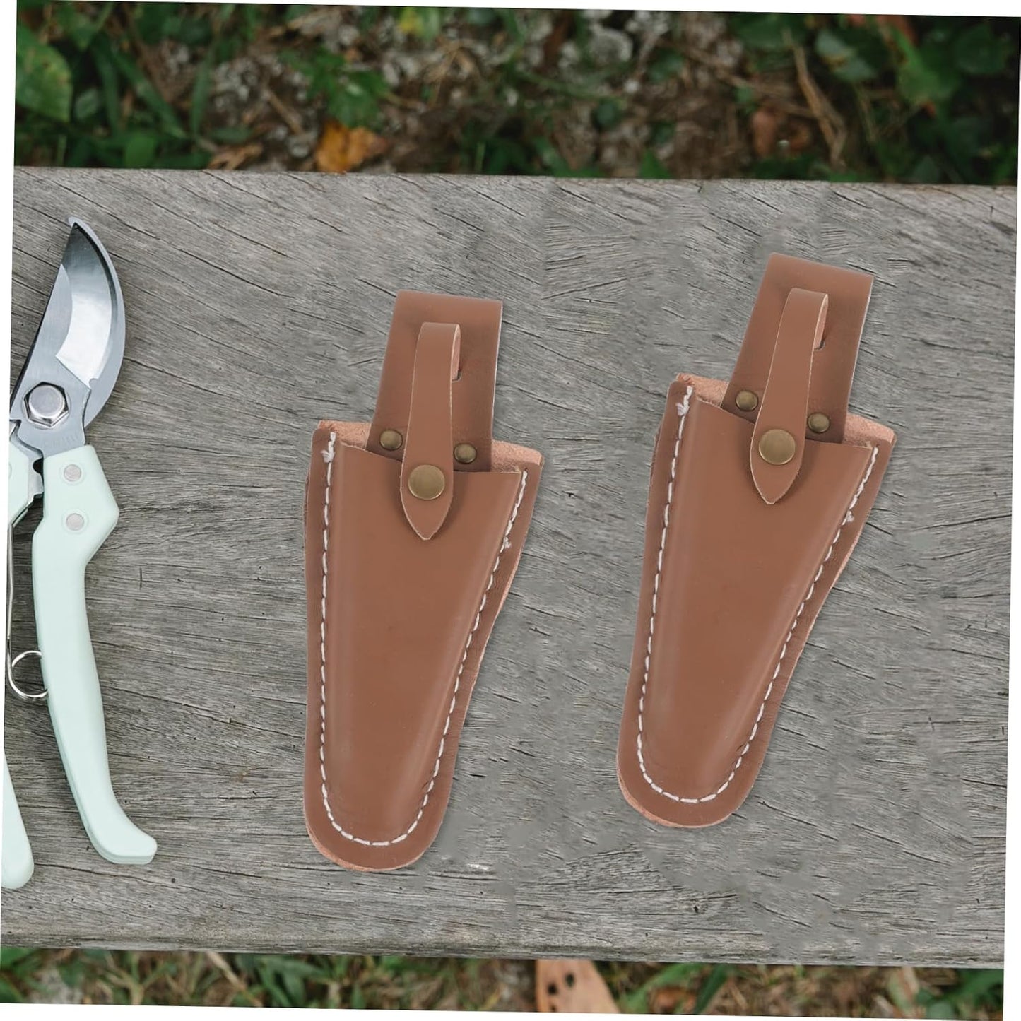 Toyvian 2 Pièces Étui Pour Ciseaux De Jardin Porte-sécateur En Cuir Pour Outils De Jardinage Et Taille D'arbres Protection Pour Ciseaux De Clip à Main