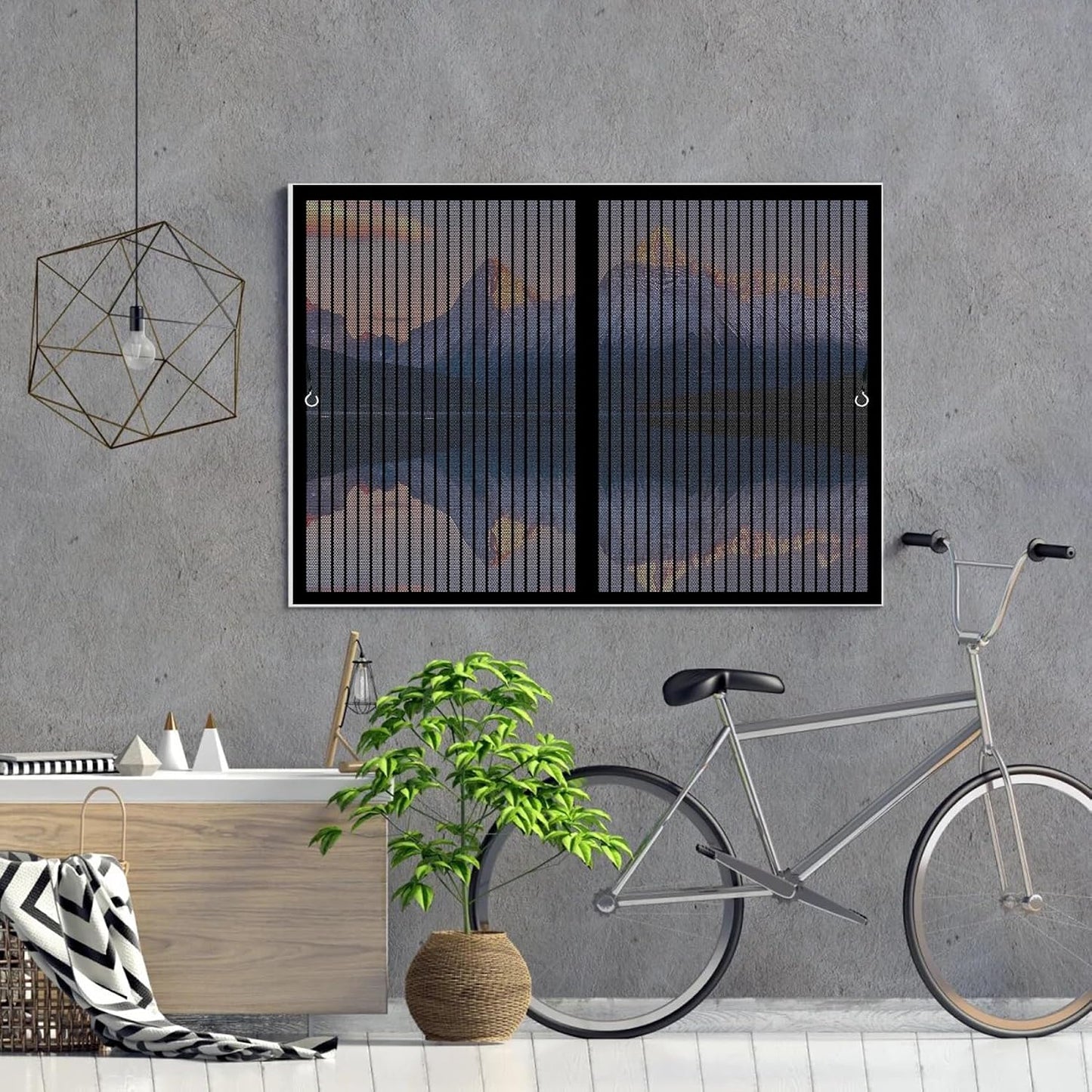 Magnetic Window Mosquito Net 133 X 84 Cm Anti-Mosquito Automatic Closing No Drilling Fine Mesh Anti-Mosquito Curtain For Doors, Various Sizes, Black