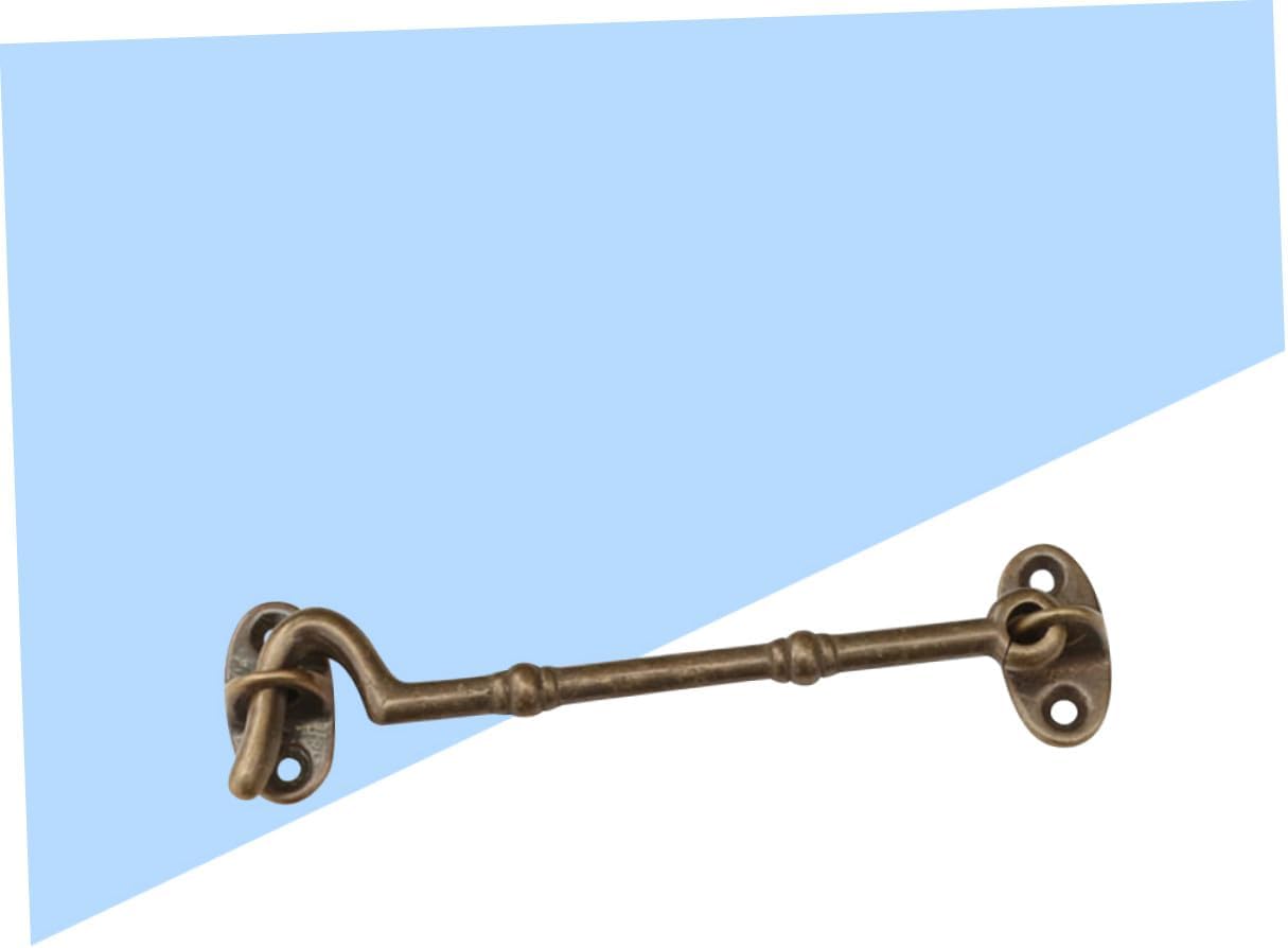  Gatuida Brass Door Hook With Screws Antique Cabin Hook For Windows And Doors Heavy Duty Closing Hardware