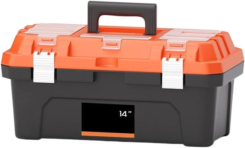  Boîte à Outils Double Couche Avec Structure Renforcée Et Bacs De Rangement Pour Ranger Les Outils Et Les Petites Pièces Dans Divers Environnements De Travail (48,3 Cm)