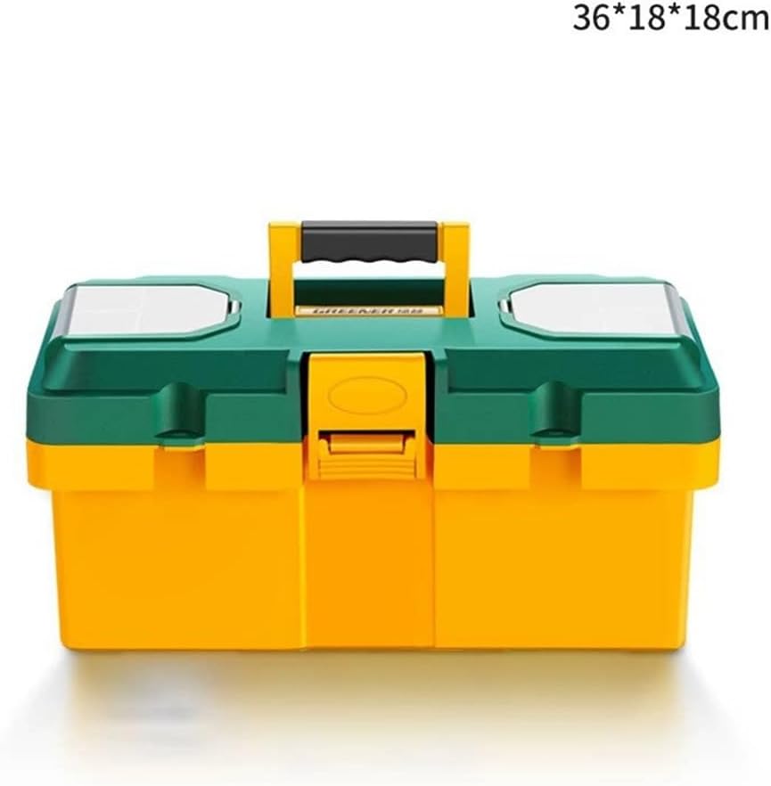  Boîte à Outils Polyvalente De Grande Capacité Fabriquée à Partir De Plastique Avec Verrouillage Facile Pour Un Transport Sécurisé Et Un Rangement Ordonné De Divers Articles D'atelier (C)