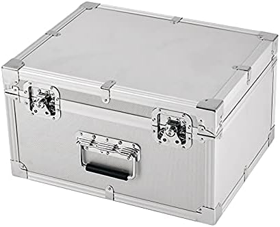 GENERIC Boîte à Outils En Aluminium Rigide, Mallette De Rangement Portable, Mallette De Transport, Organisateur D'équipement Pour PC, Appareil Photo, Coffre Avec Mousse Amovible, Boîte à Outils Pour