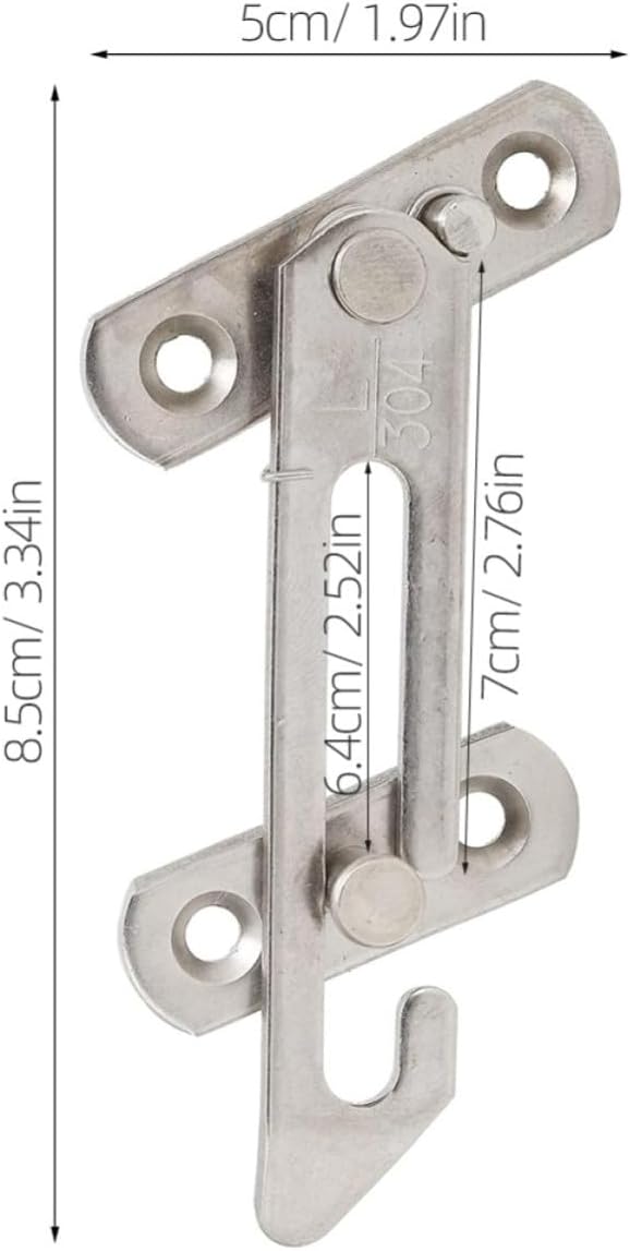  Artibetter 4 Pièces Limiteur De Sécurité D'angle D'ouverture En Acier Inoxydable Argenté, Bloque Fenêtre Coulissante Réutilisable Friction Renforcée Pour Sécurité Garçon Et Filles