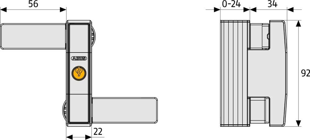  ABUS 85011 2530 W GL. AL0125 Window Lock