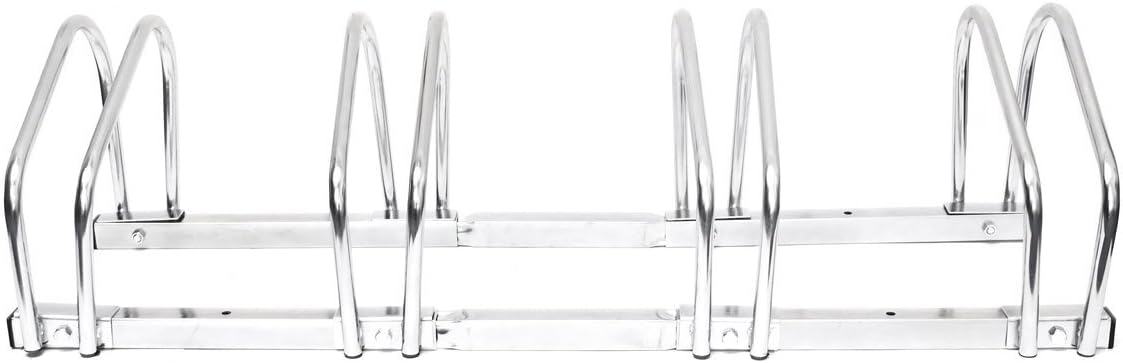  Relaxdays Râtelier 4 Vélos Système Range-vélo Support Pour Vélos HxlxP: 26 X 100 X 32 Cm VTT Bicyclette Acier Fixation Au Sol Ou Au Mur Intérieur Extérieur