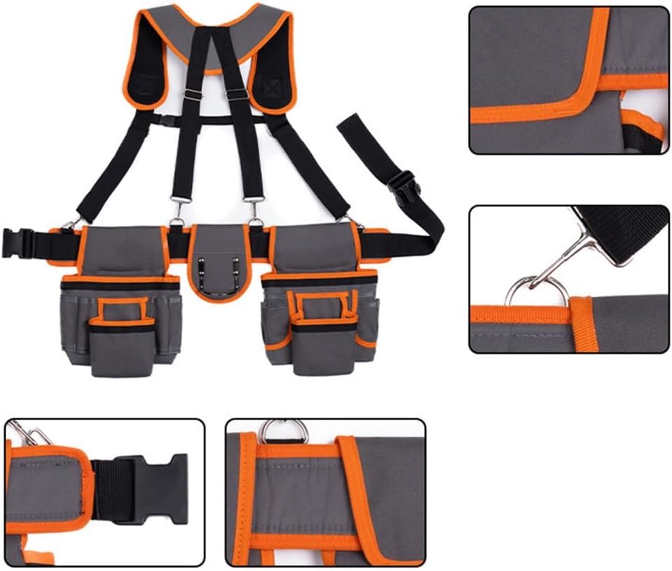  Porte-outils Réglables De Résistance Industrielle Avec Poches Magnétiques Renforcées Par Ceinture