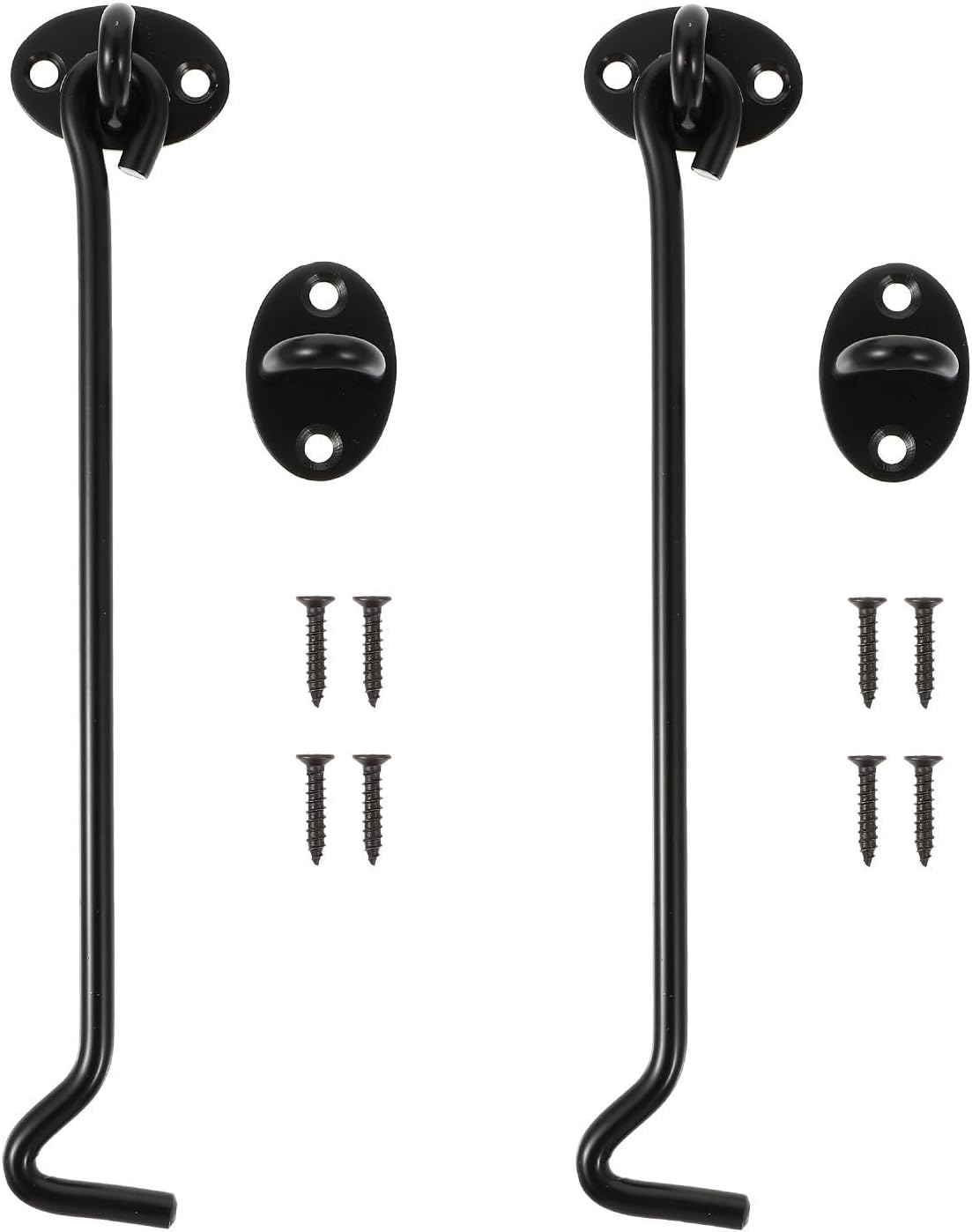  Housoutil Crochet De Fenêtre 2pcs En Acier Inoxydable Noir Solide Et Résistant Crochet De Verrouillage Pratique Pour Fenêtre, Pour Limiter L'ouverture Et Sécuriser