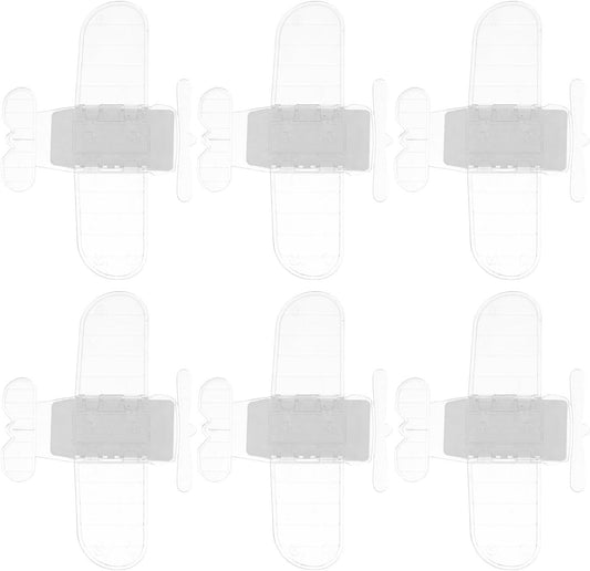  Jojofuny Lot De 6 Verrous De Fenêtre En Métal Et Pvc, Modèle Avion, Installation Sans Perçage, Pour Portes Coulissantes Et Armoires à Usage Domestique