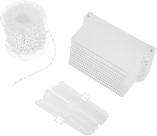  Ciieeo Kit De Réparation Pour Stores Verticaux Poids Blanc 89 Mm En Plastique, Structure Double Crochet, Installation Facile Pour Fenêtres Et Pièces