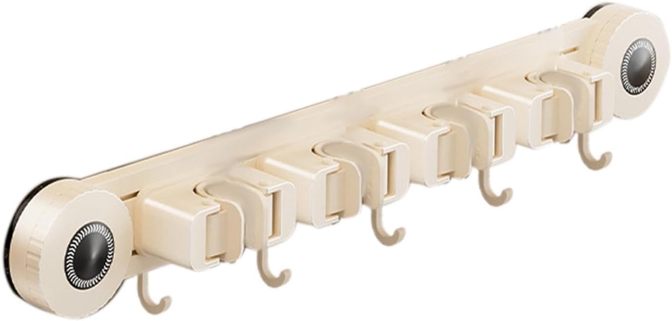 GENERIC Support Mural Pour Balai – Ventouse Robuste Et Antirouille – Pour Maison, Dortoir, Appartement, Chambre à Coucher, Salon, Salle De Bain