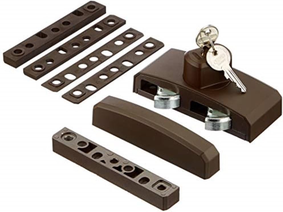  ABUS FTS96 Window Lock With Rotary Button Locking Mechanism, Different Locking - Security Level 10 - 11197 - Brown