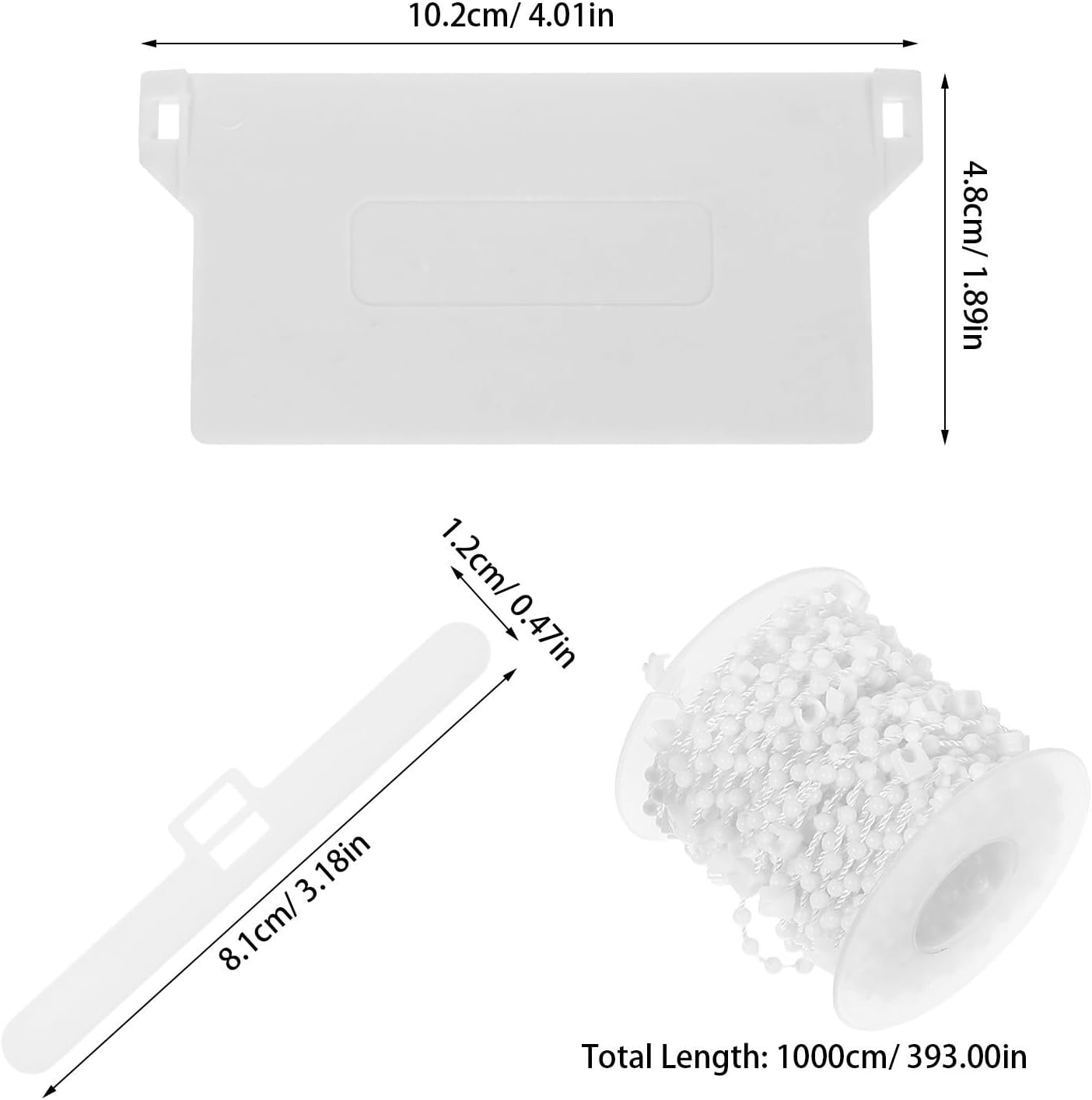  Ciieeo Kit De Réparation Pour Stores Verticaux Poids Blanc 89 Mm En Plastique, Structure Double Crochet, Installation Facile Pour Fenêtres Et Pièces