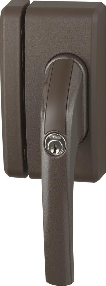  ABUS FO400N AL0145 Additional Window Lock Push Cylinder Identical Locking Window Lock Security Level 10 37188 Brown