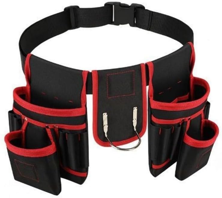  Pochette à Outils Magnétique En Toile Avec Trois Aimants Intégrés Pour Un Rangement Sûr, Ceinture Réglable Qui S'adapte à La Plupart Des Hommes, Design Spacieux Multi-compartiments Pour Entrepreneurs
