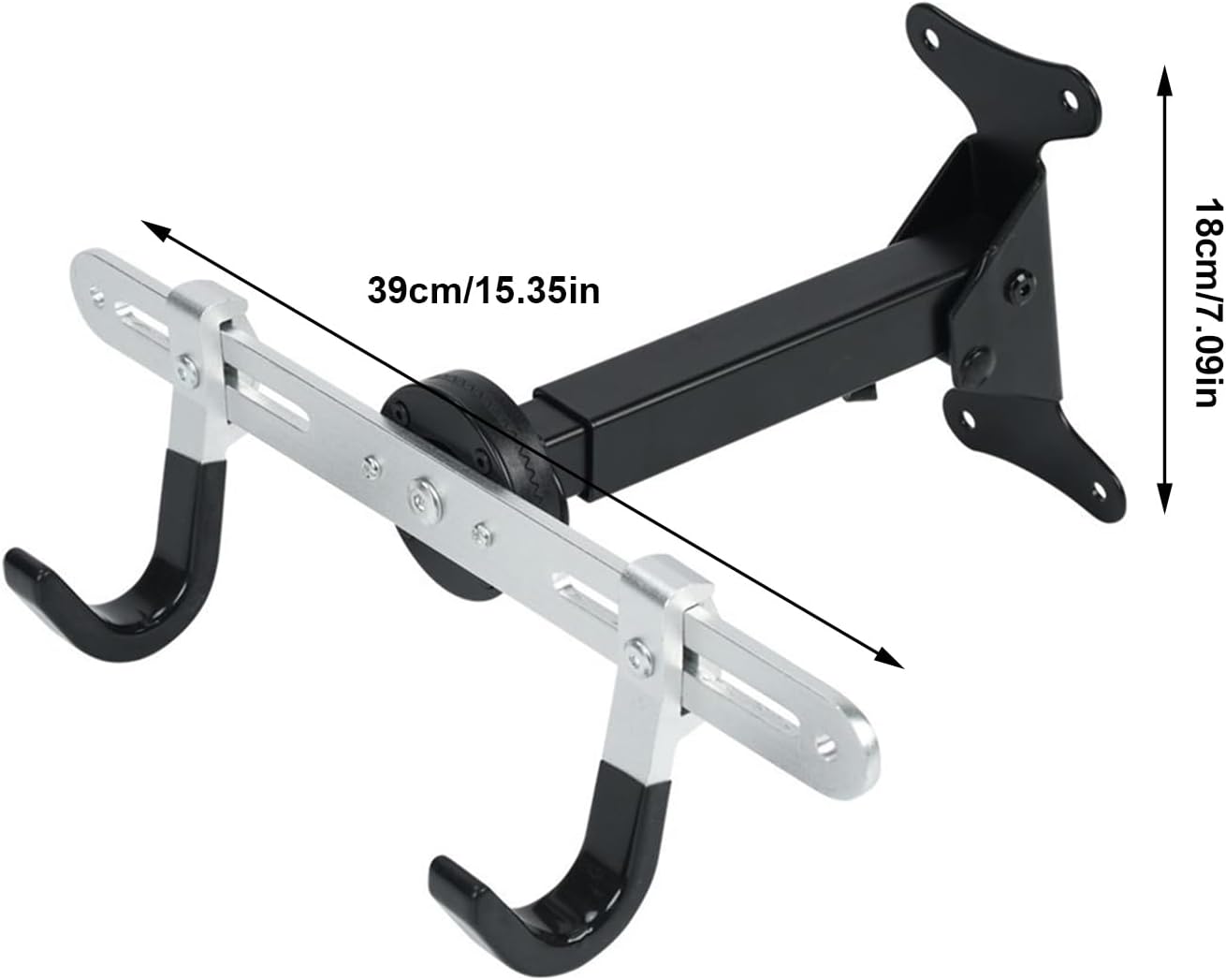  Générique Wall Bike Hook, Adjustable Indoor Storage Rack, 15.35 X 7.09inch, Space-Saving Bicycle Hanger Organizer, Ideal For Workshop, Home Display, Garage, Bike Organization, Vertical Mount