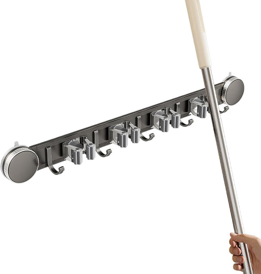 GENERIC Support Mural Pour Balai – Ventouse Robuste Et Antirouille – Pour Maison, Dortoir, Appartement, Chambre à Coucher, Salon, Salle De Bain