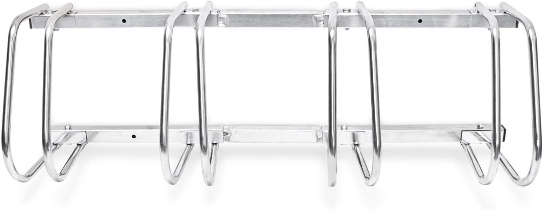  Relaxdays Râtelier 4 Vélos Système Range-vélo Support Pour Vélos HxlxP: 26 X 100 X 32 Cm VTT Bicyclette Acier Fixation Au Sol Ou Au Mur Intérieur Extérieur