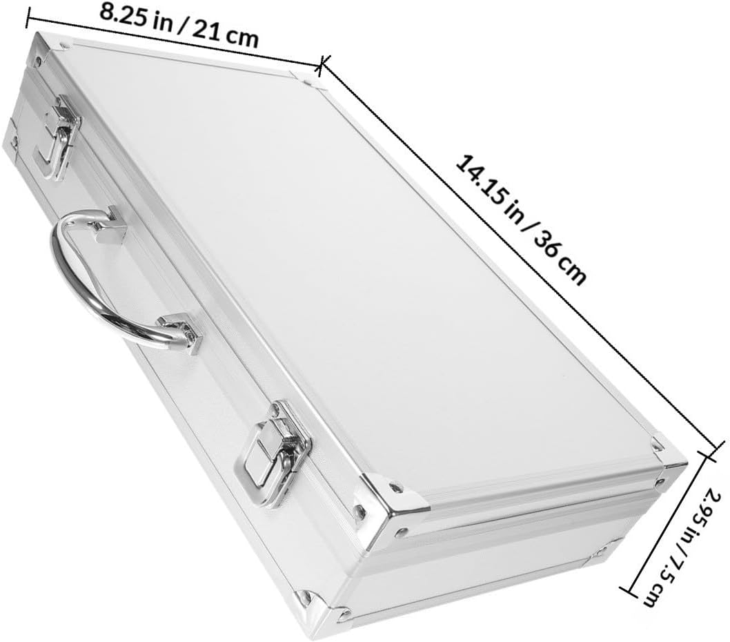  YARNOW Mallette Rigide En Alliage D'aluminium Blanche Grosse Capacité, Légère Et Facile à Transporter, Pour Outils Et Usage Extérieur
