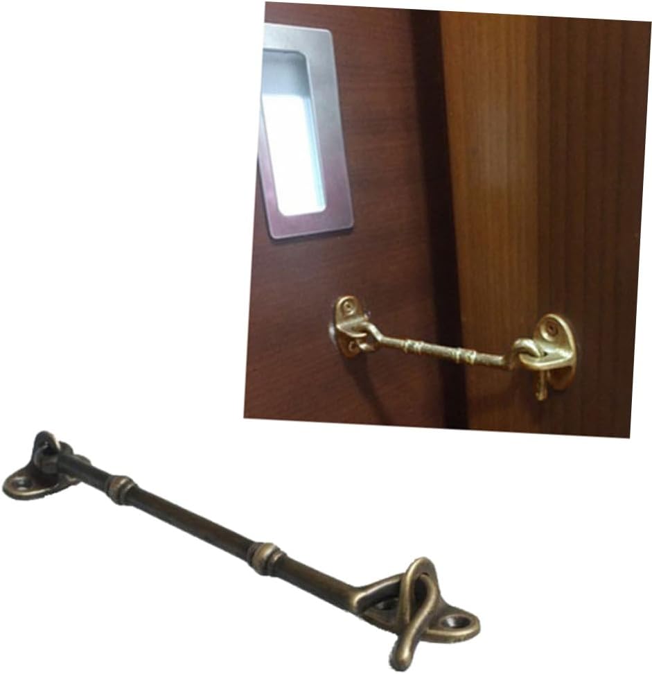  Gatuida Brass Door Hook With Screws Antique Cabin Hook For Windows And Doors Heavy Duty Closing Hardware
