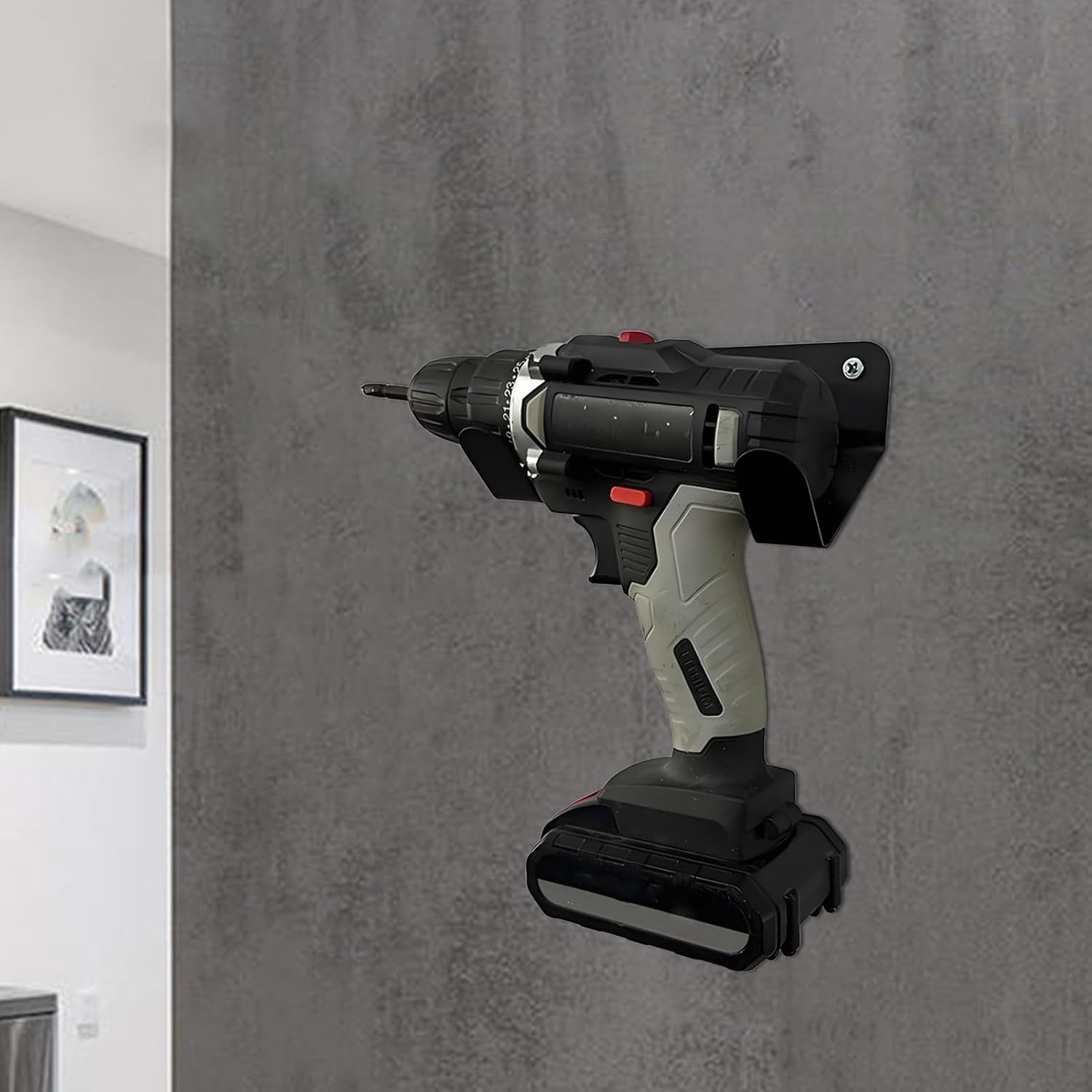  Porte-Perceuse Mural, Porte-Perceuse Murale, Rangement Robust Pour Abri Atelier Chantier Camion Utilitaire Garage Maison Atelier Solutions Stockage