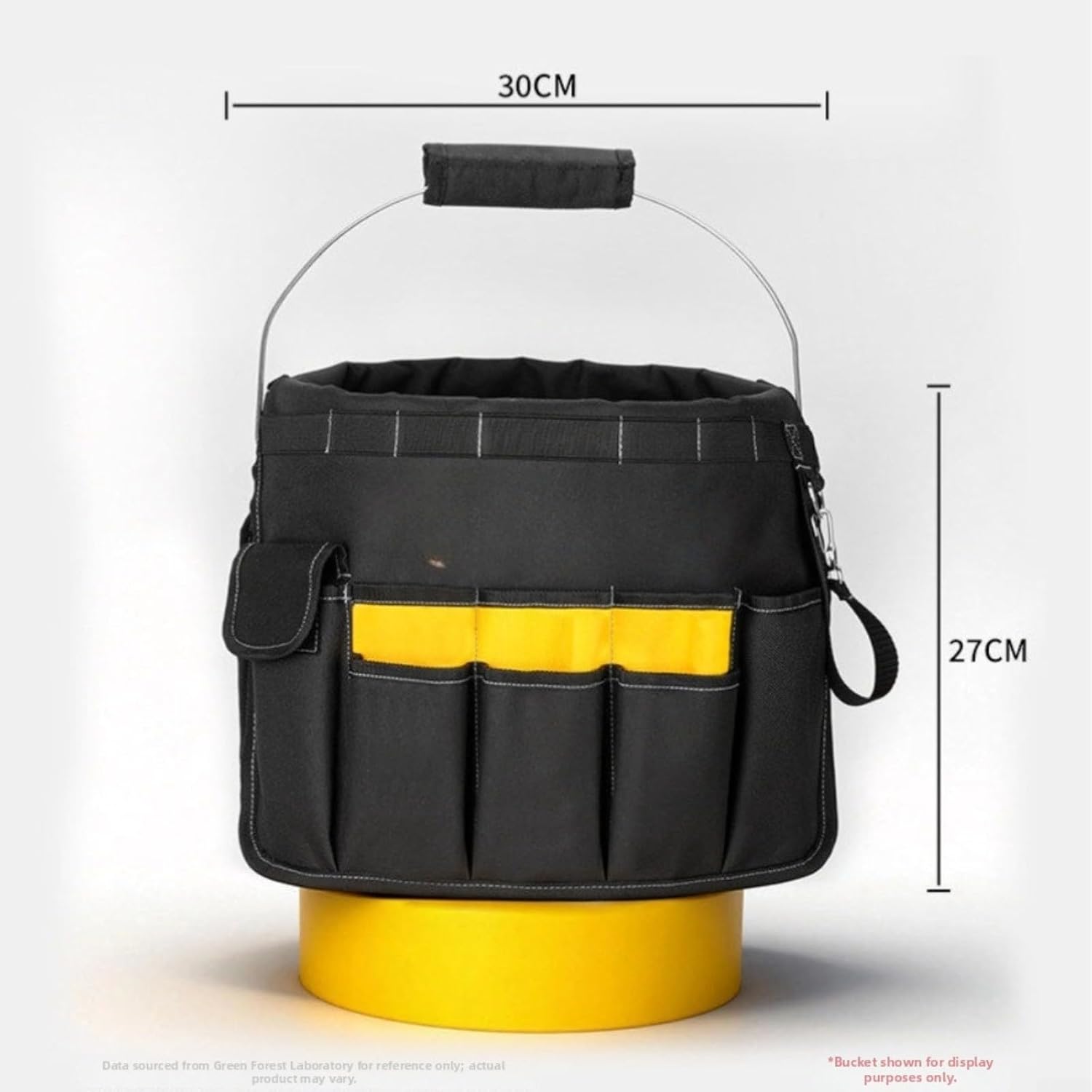  Entgoinggo Sac à Outils Portable Pour Réparation D'électricien, Organiseur Oxford 600D Très Résistant, Avec Plusieurs Poches, Bandoulière Réglable, Pour Nettoyage Extérieur (B)