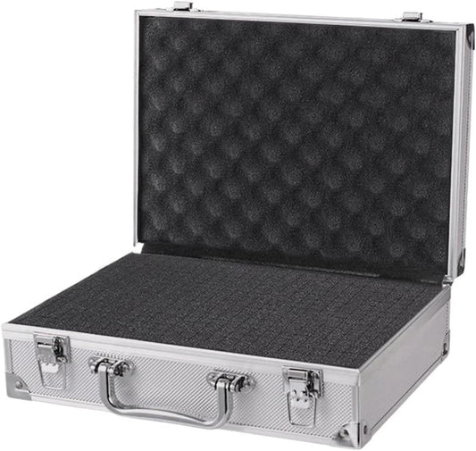  Valise Aluminium Boîte à Outils Portable En Aluminium, équipement De Sécurité, Boîte, Rangement For Instruments, Valise Résistante Aux Chocs Avec éponge(36x20x8cm)