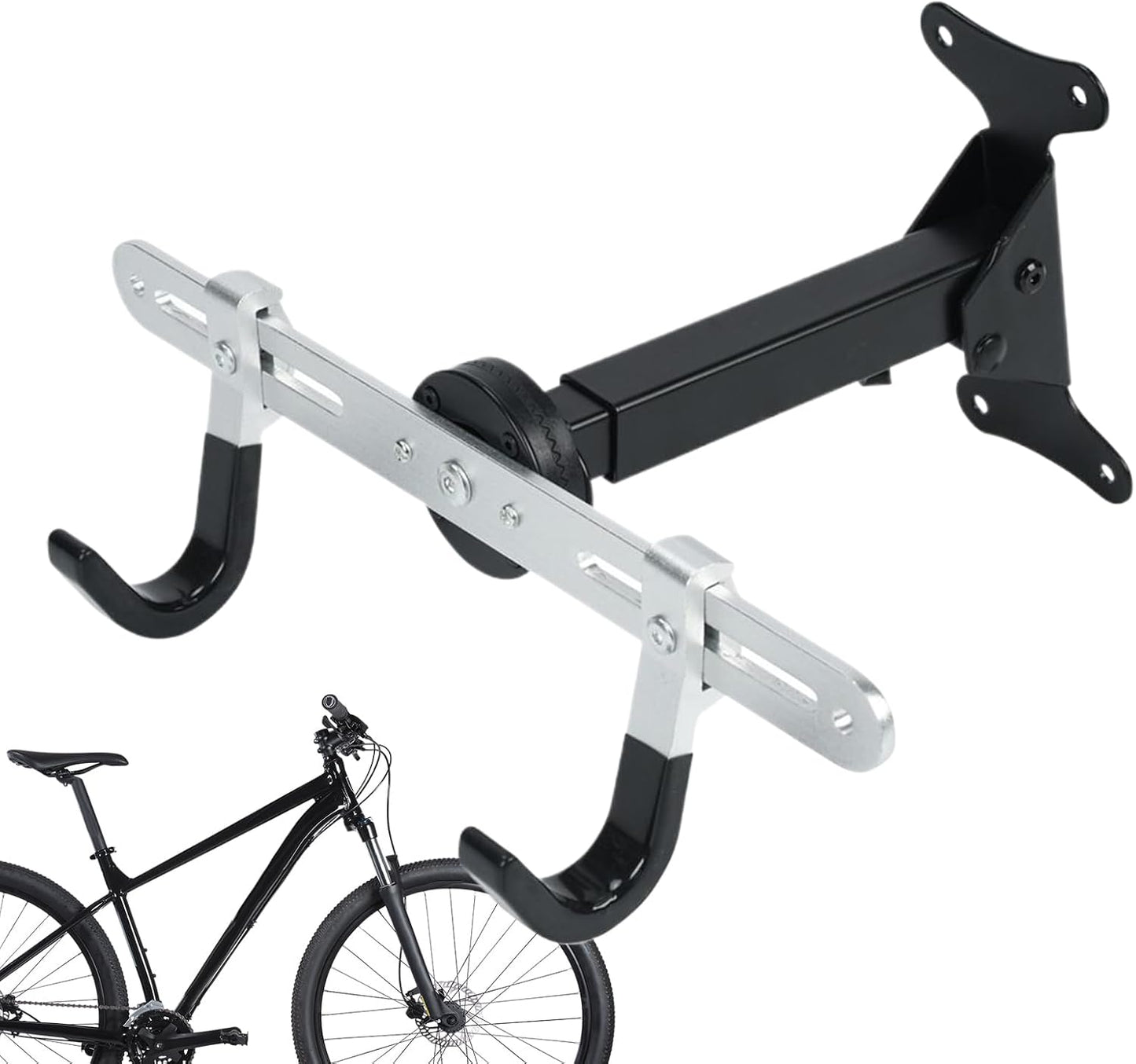  Générique Wall Bike Hook, Adjustable Indoor Storage Rack, 15.35 X 7.09inch, Space-Saving Bicycle Hanger Organizer, Ideal For Workshop, Home Display, Garage, Bike Organization, Vertical Mount