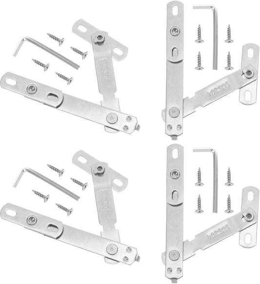  Ciieeo Limiter D'ouverture De Fenêtre Et Sécurité Renforcée Garçon Et Filles En Acier Inoxydable Argenté Installation Facile Lot De 4 Sets De Sets Accessoires Pour Maison