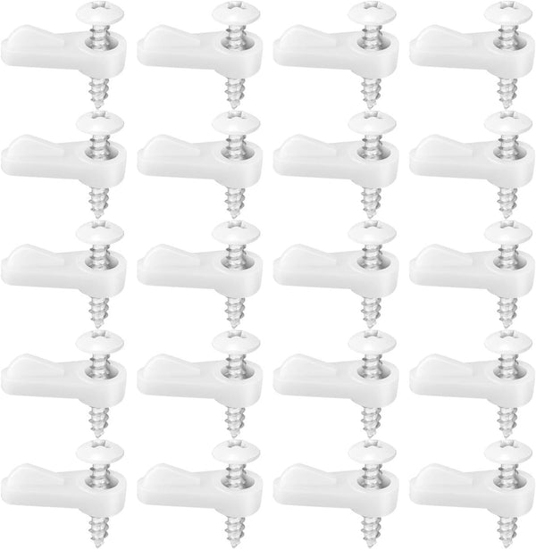  Clips De Retenue Pour Moustiquaire - 20 Pièces Quincaillerie Fixation Moustiquaire Avec Vis,Clips Sécurisés Pour Contre-fenêtre - Pour Maison Appartement Dortoir Salon Chambre Bureau Cuisine Salle De