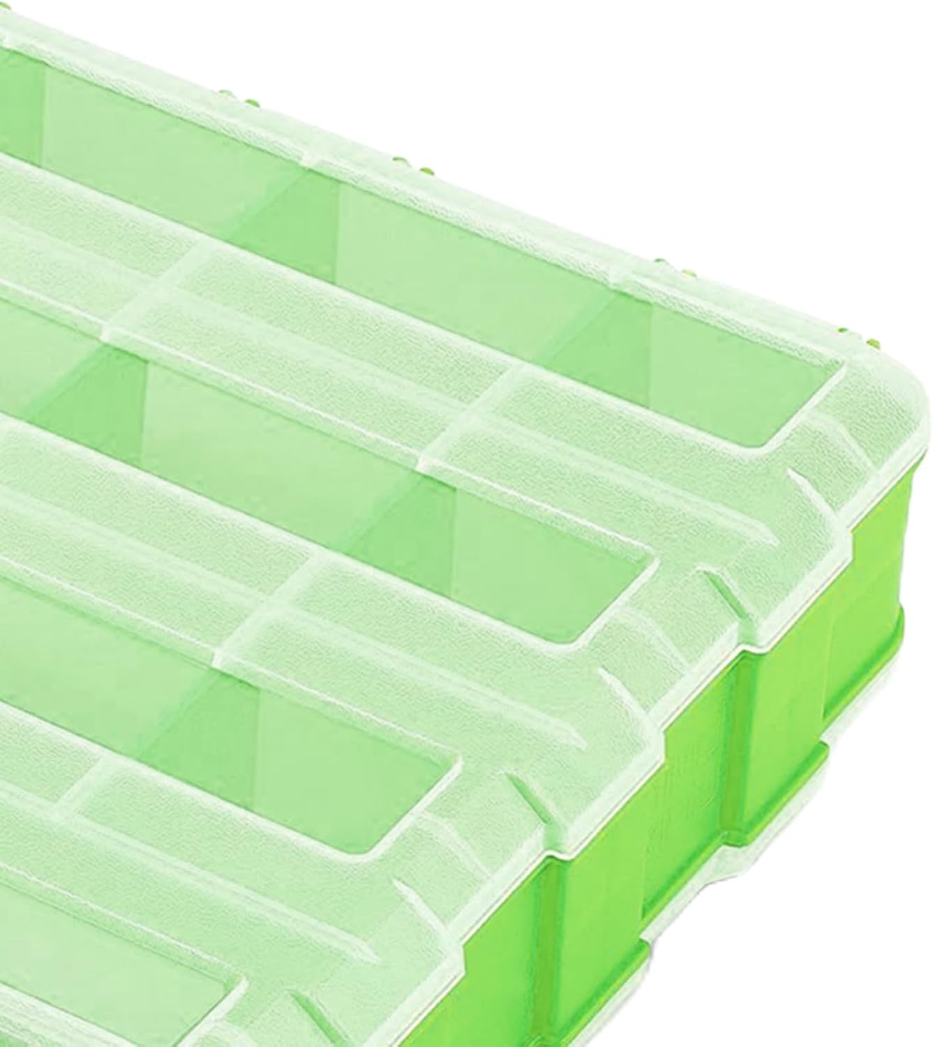 GENERIC Boîte à Outils Portable, étui De Rangement Double Face, Organiseur à 34 Compartiments Pour Petites Pièces, Porte-forets Transparent, Récipient De Matériel Avec Couvercle Sécurisé, Rangement De Perles