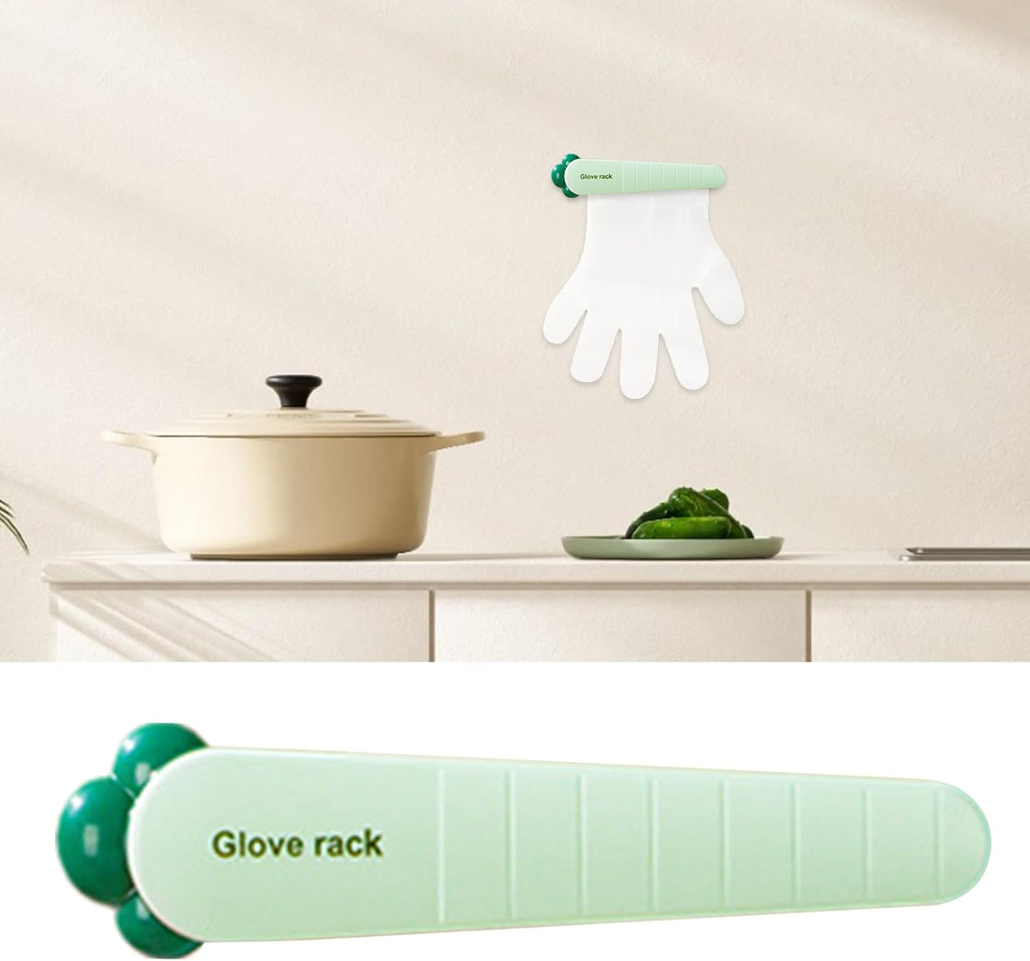 GENERIC Support Mural Pour Gants En Forme De Carotte, Rangement Multifonction Peu Encombrant Pour Portes De Réfrigérateur, Murs De Cuisine, Organisation De La Maison, 20 X 2 Cm