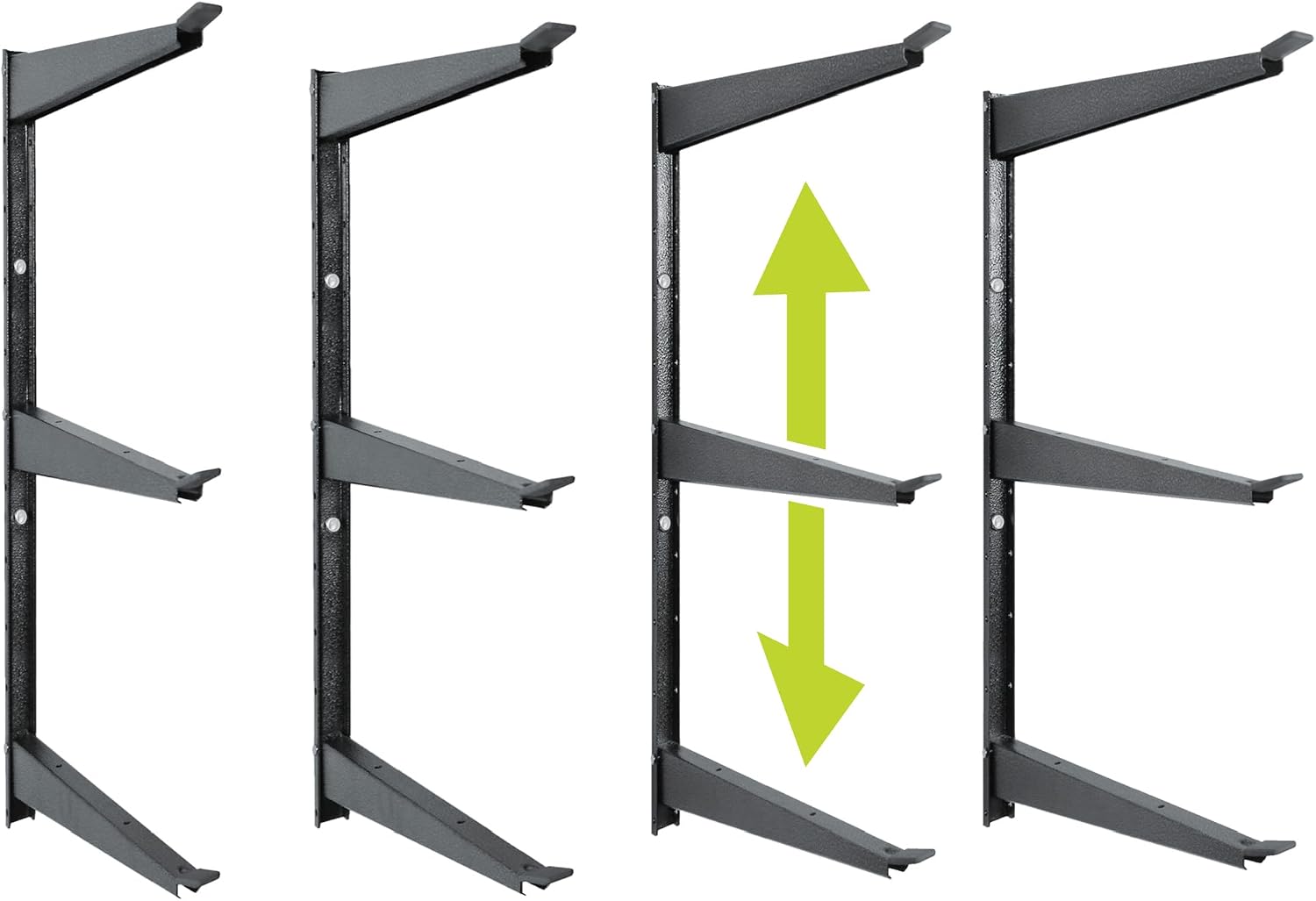  Delta Cycle Étagère De Rangement En Bois Robuste Pouvant Supporter Jusqu'à 326,6 Kg – Étagère Large à 3 Niveaux Avec Bras Entièrement Réglables – Solution De Rangement Pour Garage
