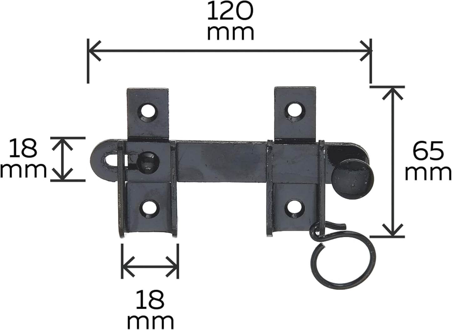  Alberts 864606 Flap Closure | With Stop | Black Lacquer For Immersion | Size 120 X 65 Mm | Kit Of 10