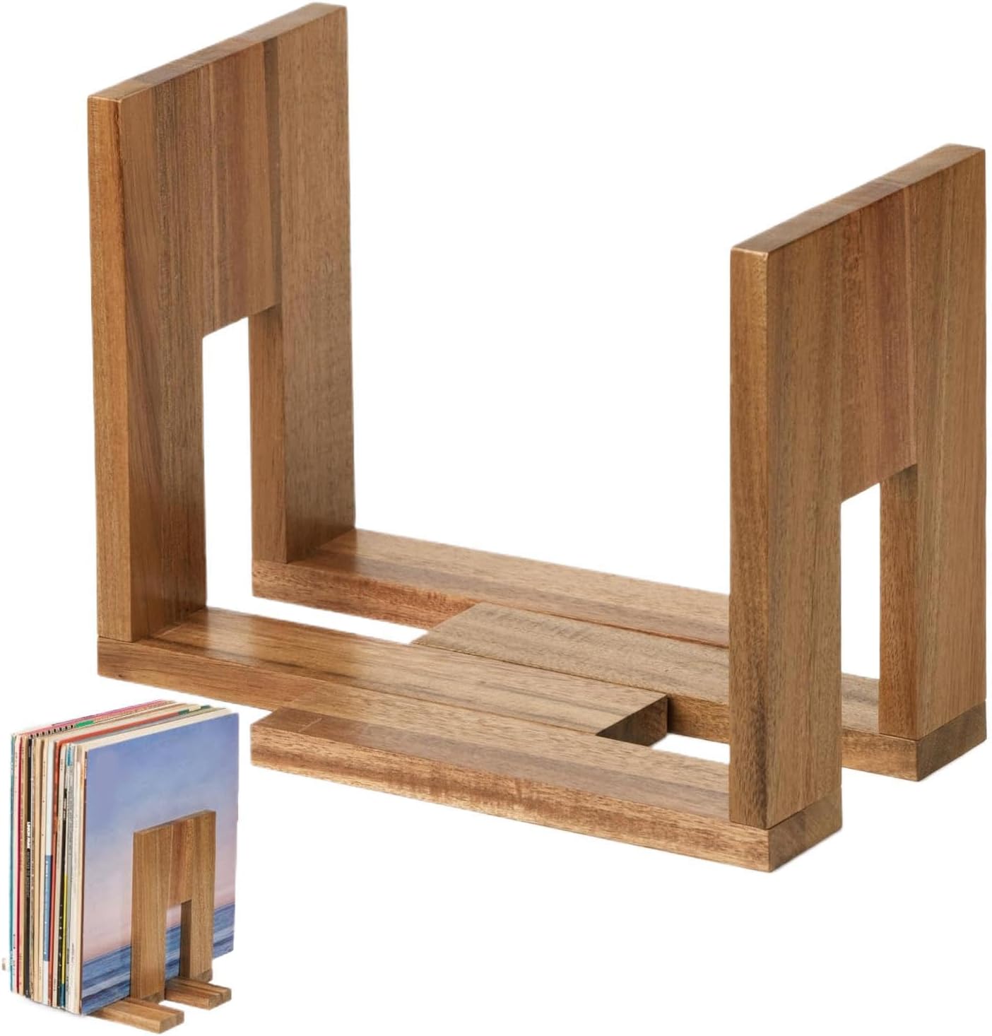  Generisch Étagère à Panneaux, Réglable Et Extensible, En Bois, Pour Livres, Magazines, Dossiers, Bureau, Bibliothèque, Armoire, Salon, Chambre à Coucher