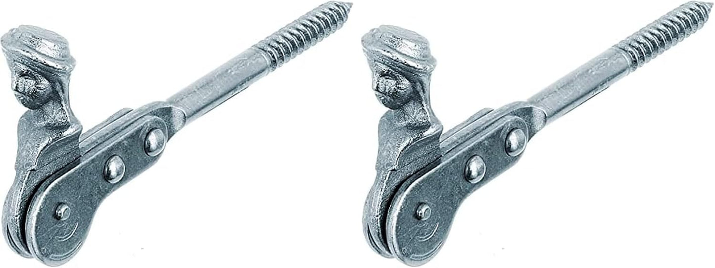  Alberts 307127 Shepherdess Head Shutter Stop | Screw-On Or Seal | Galvanised In Blue | 126.5 Mm (Pack Of 2)