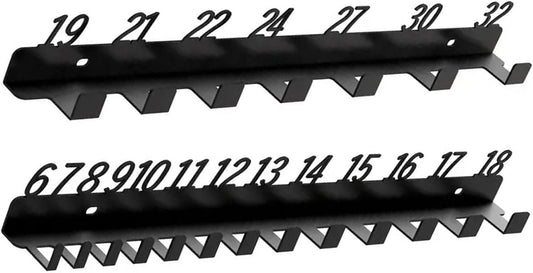  Support De Rangement Pour Clés De Garage, Emplacements Numérotés 6-18, 19-32, 6-32, Durables En Métal, Porte-outils, Emplacements Numérotés, Rangement De Vis