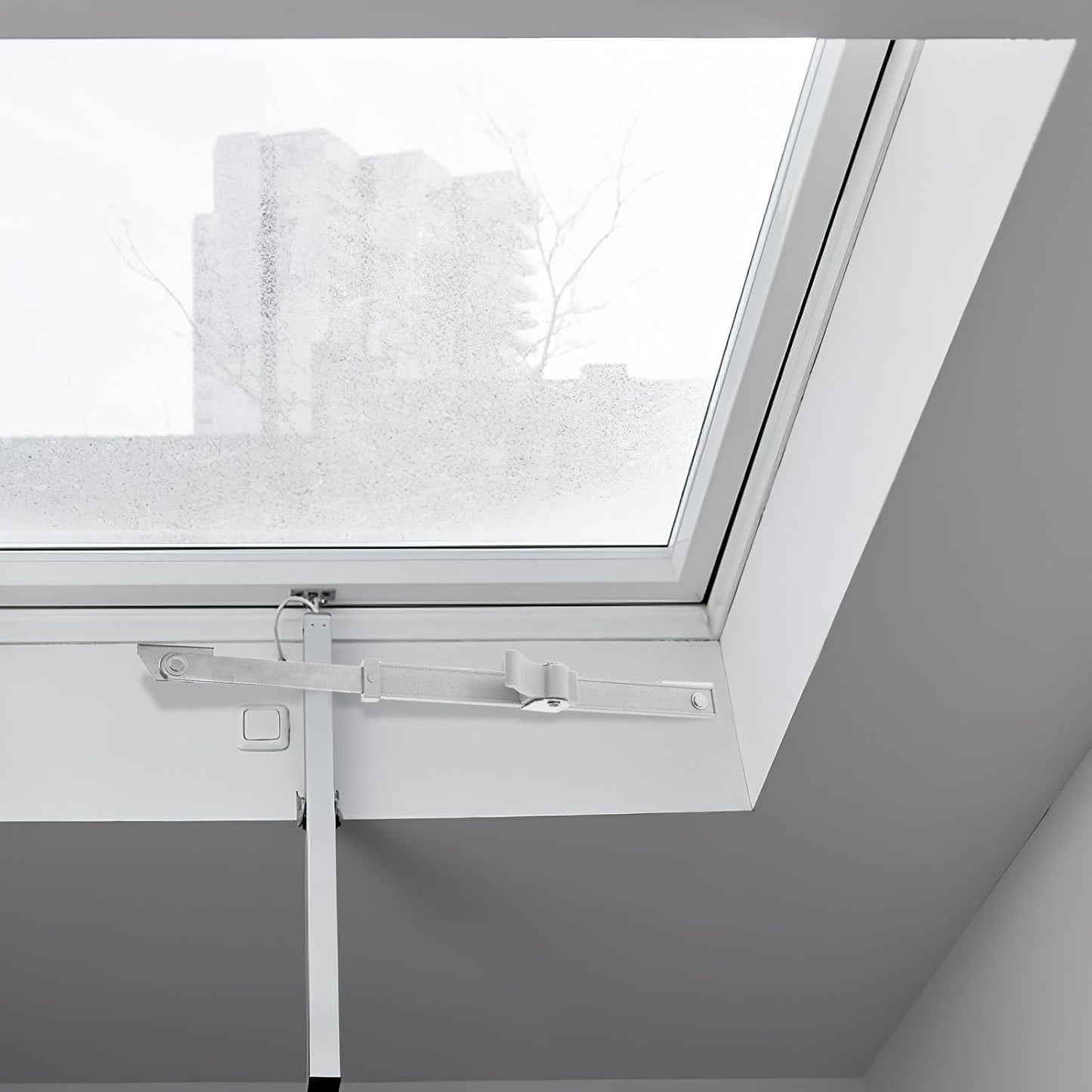  STOBAZA Tige Télescopique Quincaillerie De Fenêtre Robuste En Alliage D'aluminium Pour Fenêtre, Support De Fixation Anti-vent, Pour Maison Et Bureau