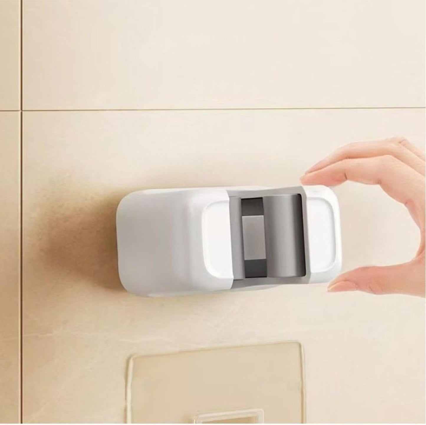  Support Mural Pour Serpillière,Lot De 2 Supports Muraux Gain De Place Robuste - Rangement Pour Outils De Nettoyage Salle De Bain | Pour Pelle Aspirateur Gadgets Maison Bureau Dortoir Camping-Car