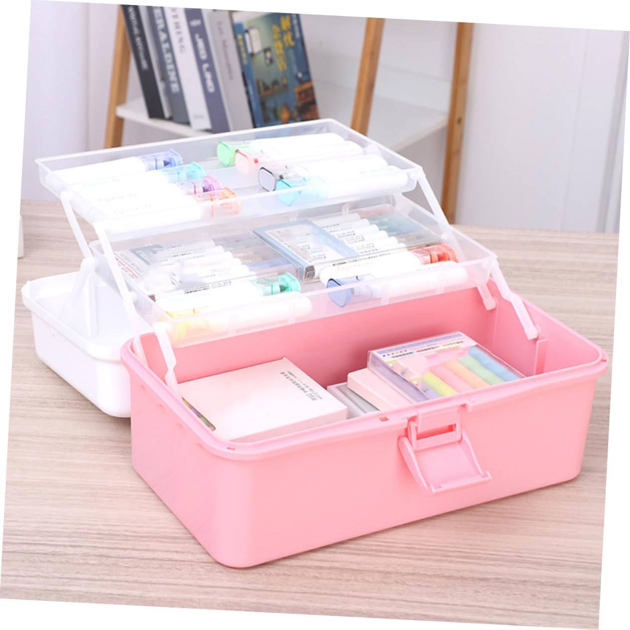  Ciieeo Boîte De Rangement à Plusieurs Niveaux Pour Matériel Art Boîte à Outils De Peinture Portable Coffret De Rangement Pour Fournitures De Bureau