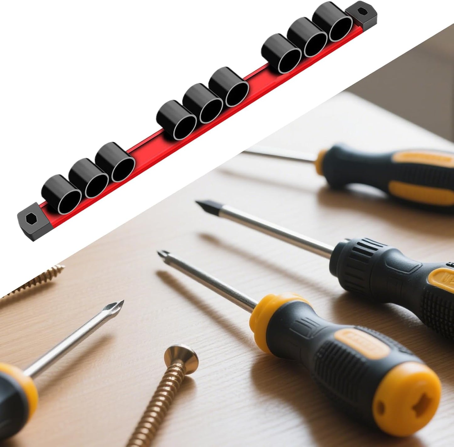  Générique Organisateur Magnétique Pour Pinces | Aimant De Rangement Pour Clés | Organisateur À 9 Troux Pour Pinces Ciseaux Atelier Garage