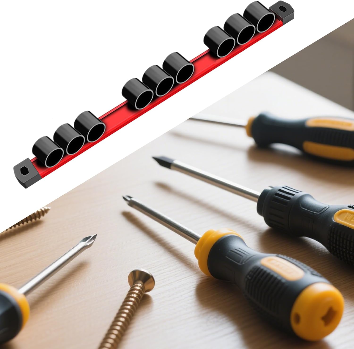  Générique Organisateur Magnétique Pour Pinces | Aimant De Rangement Pour Clés | Organisateur À 9 Troux Pour Pinces Ciseaux Atelier Garage