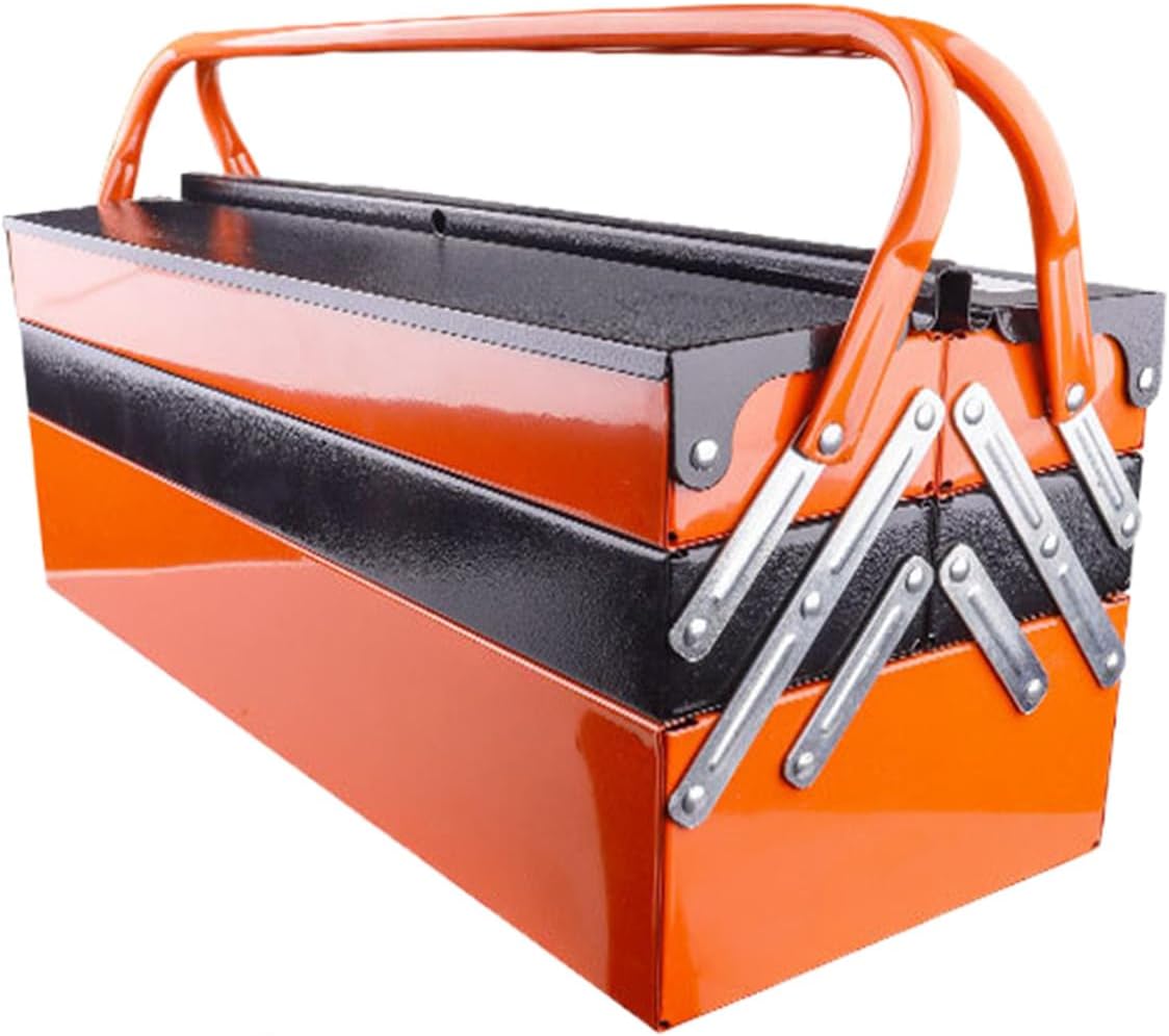  Boîte à Outils, Boîte à Outils Pliable, Corps Pliable Résistant à La Rouille, Système De Compartiments à Plusieurs Niveaux, Solution D'organisation Pour Bureaux, Garage Et Projets Domestiques