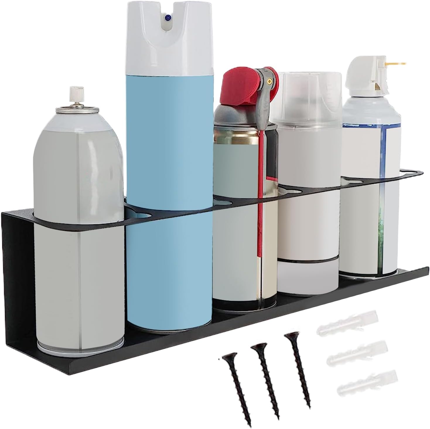 GENERIC Support Mural Pour Spray Adhésif, Organiseur De Rangement Avec Grande Capacité De Charge, Support Mural Avec Support Solide, Accessoire De Rangement D'atelier, Pour Usage Domestique